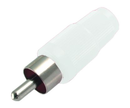 Picture of PLUG RCA STRAIGHT WHITE NO/SLEEVE