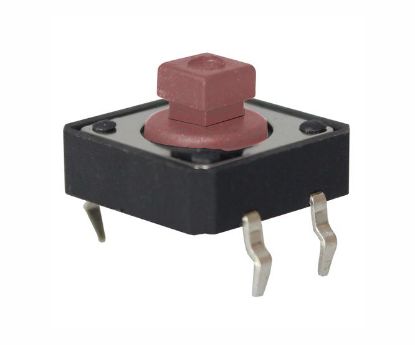 Picture of PCB TACTILE SWITCH DIL 12x12 SQR H=7.0 BROWN