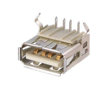 Picture of USB SOCKET R/A PCB TYPE-A 1A 3A