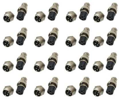 Picture of M16 4W MINI-MIC-PLUG AND SOCKET CONNECTOR SET - 100pcs/BAG