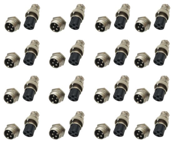 Picture of M16 4W MINI-MIC-PLUG AND SOCKET CONNECTOR SET - 100pcs/BAG