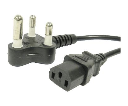 Picture of MAINS LEAD PLUG TOP TO IEC SOCKET 1.8M BLACK - 100/BAG