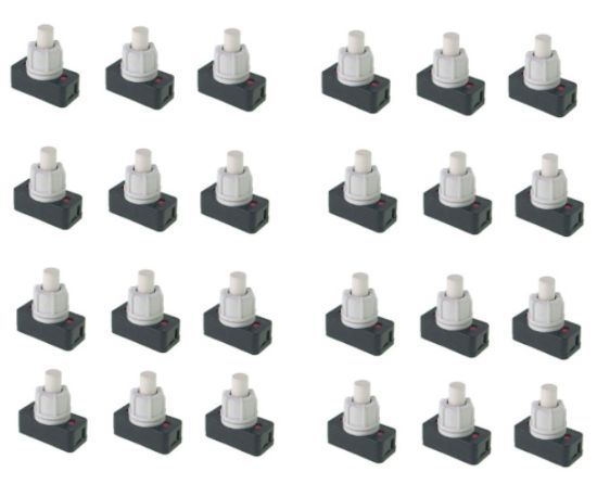 Picture of BED SIDE TYPE PUSH SWITCH IN-LINE 1A 100/BAG