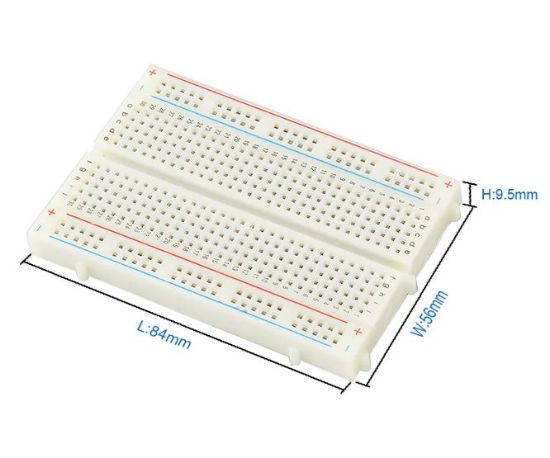 Picture of 400 HOLES MINI BREADBOARD 84x56x9.5mm