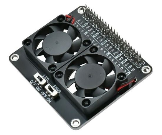 Picture of RASPBERY-PI DUAL COOLING FAN 5VDC