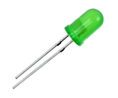 Picture of LED 5mm RND DI-GREEN 130mcd 571nm 30DEG SHORT FEET - DEBULK