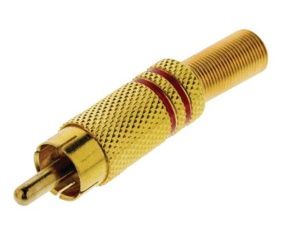 Picture of RCA PLUG CONNECTOR GOLD W/SPRING SLEEVE