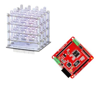 Picture of RGB LED CUBE KIT 4x4x4 WITH RGB FUNDUINO v1.A