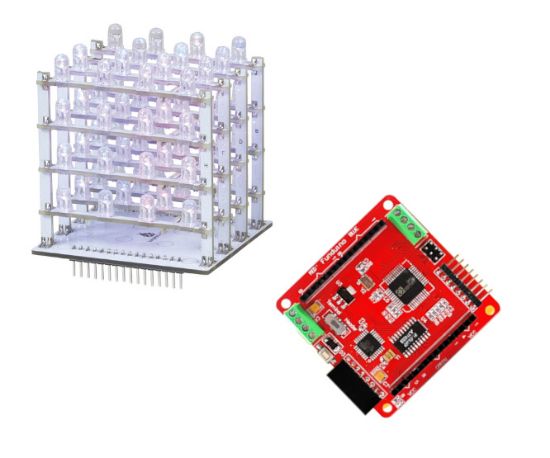 Picture of RGB LED CUBE KIT 4x4x4 WITH RGB FUNDUINO v1.A