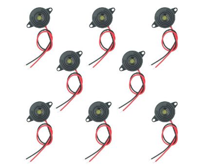 Picture of BUZZER 3-24DC D=23mm LEADS BLACK 85dB P/MNT -200P/BAG