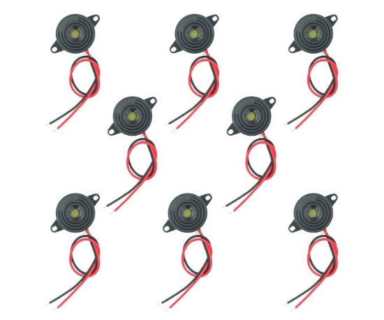Picture of BUZZER 3-24DC D=23mm LEADS BLACK 85dB P/MNT -200P/BAG