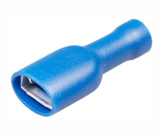 Picture of TERMINAL FULLY INSULATED BLUE 6.35mm FEM