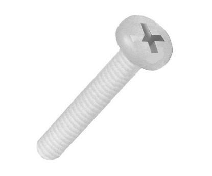 Picture of PAN HEAD NYLON SCREW STAR SLOT WHITE M5.8x30