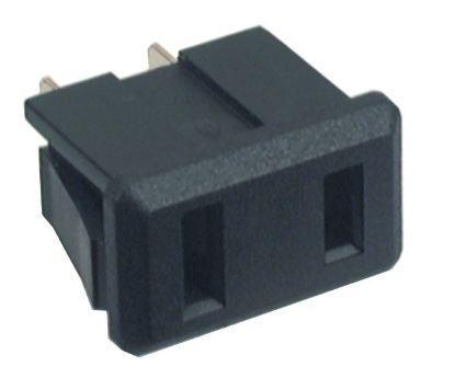 Picture of SOCKET AC FLAT 2-PIN P/MNT AMERICAN