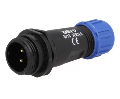 Picture of CIRCULAR CONNECTOR 2PIN PLUG BAYONET IP67