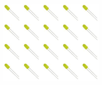Picture of LED 5mm DI-YELLOW RND 600mcd 120DEG FLANGELESS - 1K/B