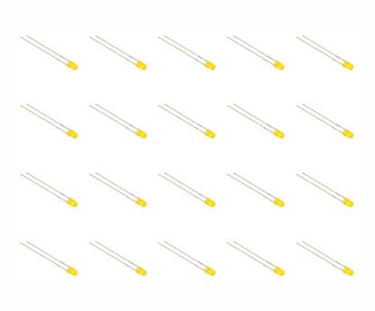 Picture of LED 3mm DI-YL RND 700mcd 90D - 1K/BAG