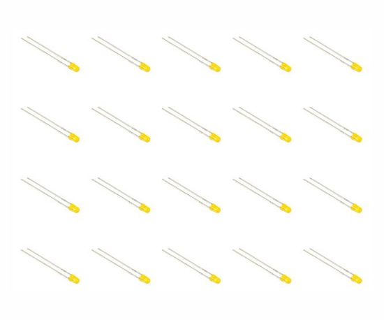 Picture of LED 3mm DI-YL RND 700mcd 90D - 1K/BAG