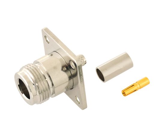 Picture of N-SOCKET CRIMP RG58 PANEL MOUNT 4-HOLE