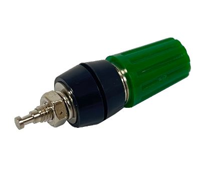 Picture of SOCKET BANANA 4mm  BLK/GREEN-CAP