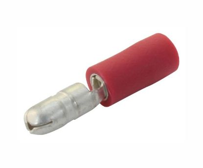 Picture of TERMINAL PRE-INS BULLET MALE RED 4mm