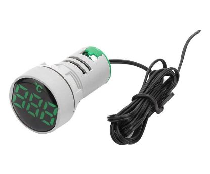 Picture of INDICATOR THERMOMETER 22MM ROUND GREEN