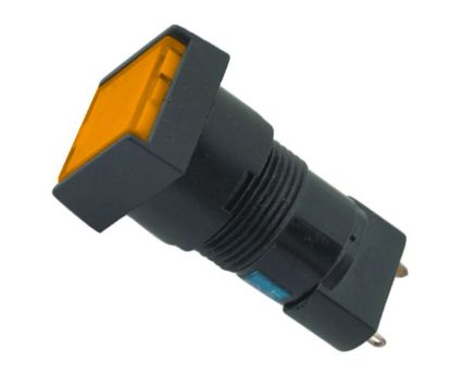 Picture of 18mm SQUARE PANEL INDICATOR ORANGE 220V D=16