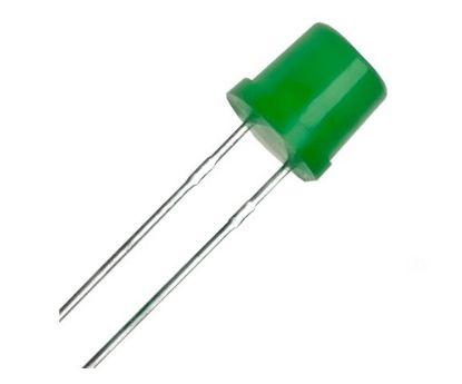 Picture of LED 5mm DI-GR RND/FLT 4mcd