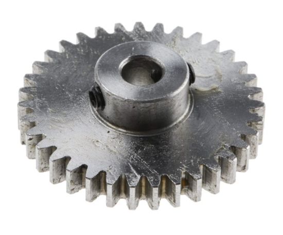 Picture of 35 TEETH STEEL SPUR GEAR 1 MODULE 6mm BORE P=35mm 14mm HUB