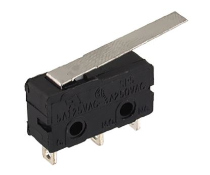 Picture of MINI MICRO LIMIT SWITCH SPDT SOLDER 25mm LEVER - DEBULK