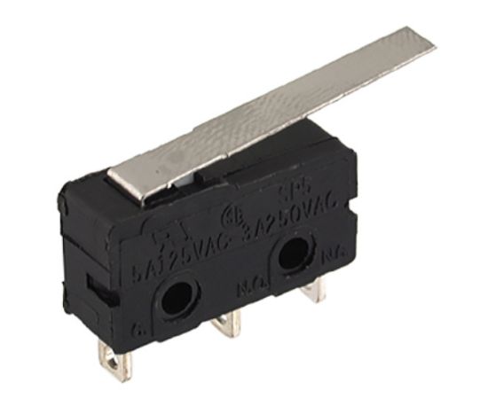 Picture of MINI MICRO LIMIT SWITCH SPDT SOLDER 25mm LEVER - DEBULK