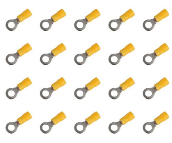 Picture of TERMINAL PRE-INS RING LUG YELLOW R=5.3mm-1K/BAG