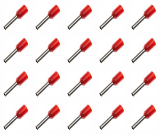 Picture of TERMINAL BOOT LACE RED 2.5mm L=10 1k/BAG