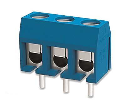 Picture of TERMINALS N/C PCB 3W 5.00 STR BL RN