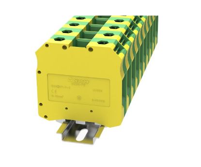 Picture of EARTH TERMINAL BLOCK D/R YL/GY 150A 1000V P=20mm