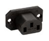 Picture of IEC FLANGED AC SOCKET 250V 10A 4.8mm TERMINALS