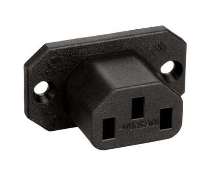 Picture of IEC FLANGED AC SOCKET 250V 10A 4.8mm TERMINALS