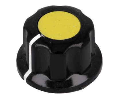 Picture of KNOB PLA YEL HEX LIN 20x12x6.4