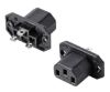 Picture of IEC FLANGED AC SOCKET 250V 10A 4.8mm TERMINALS