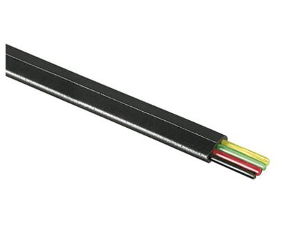 Picture of FLAT FLEX TELEPHONE CABLE 4C BLACK  - DEBULK