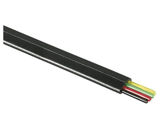 Picture of FLAT FLEX TELEPHONE CABLE 4C BLACK  - DEBULK