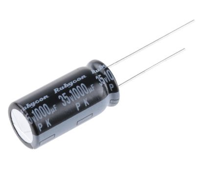 Picture of ELECTROLYTIC CAPACITOR RADIAL 1000uF 35V ST 10x20 P=5