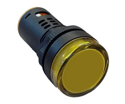 Picture of PILOT LIGHT HIGH YELLOW LED 22MM 24V DC/AC
