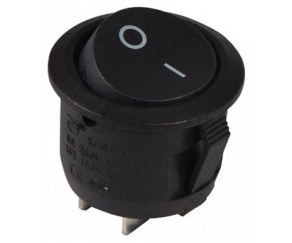 Picture of 23mm ROUND ROCKER SWITCH SPST MOMENTARY (ON)-OFF