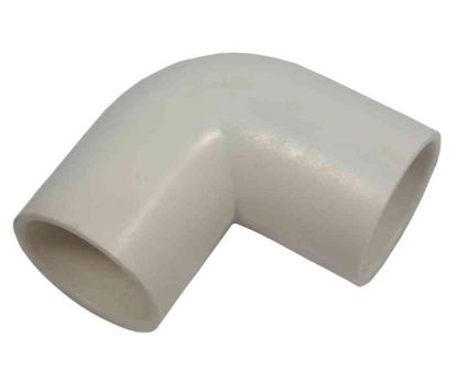 Picture of PLAIN SHORT PVC ELBOW 20mm - WHITE