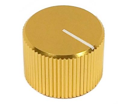 Picture of METAL KNOB OD=15mm H=12.5 FOR 6.35mm DIA SHAFT GOLD - 50/BOX