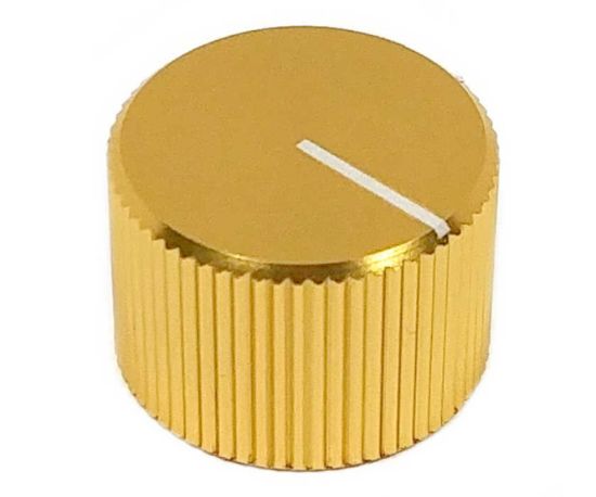 Picture of METAL KNOB OD=15mm H=12.5 FOR 6.35mm DIA SHAFT GOLD - 50/BOX