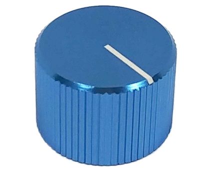 Picture of METAL KNOB OD=15mm H=12.5 FOR 6.35mm DIA SHAFT BLUE - 50/BOX