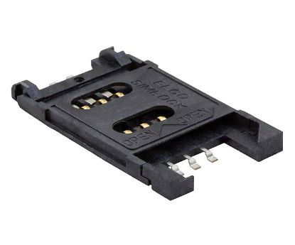 Picture of SIM CARD SOCKET SMD HINGED 6-PIN