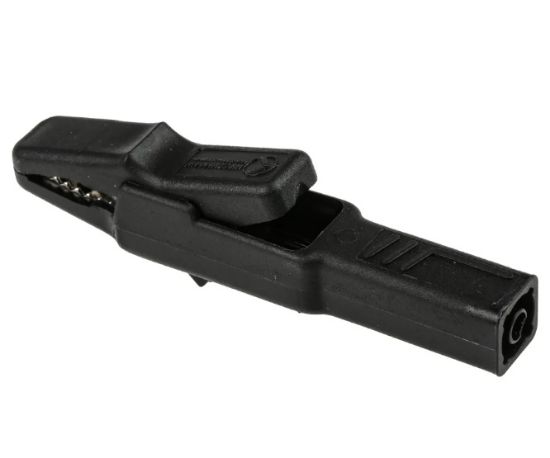 Picture of 9mm INSULATED CROC CLIP 4mm BANANA SOCKET BLACK
